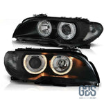 Phares avant Angel Eyes pour BMW Série 3 E46 Coupé / Cabriolet Ph2 H7/H7 - Éclairage de véhicule - GDS Motorsport