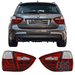 Feux arrières LED Light Bar pour BMW Série 3 E91 Touring Phase 1 Rouge et Blanc Type LCI Ph 2 - Éclairage de véhicule - GDS Motorsport