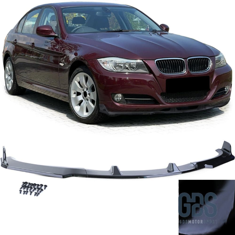 Lame M Sport pour Pare choc avant BMW E90/ E91 Phase 2 Noir Brillant - Choc kit carrosserie - GDS Motorsport