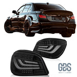 Feux arrières à Barre full LED Fond Noir pour BMW E60 Berline Phase 2 - PHARES FEUX - GDS Motorsport