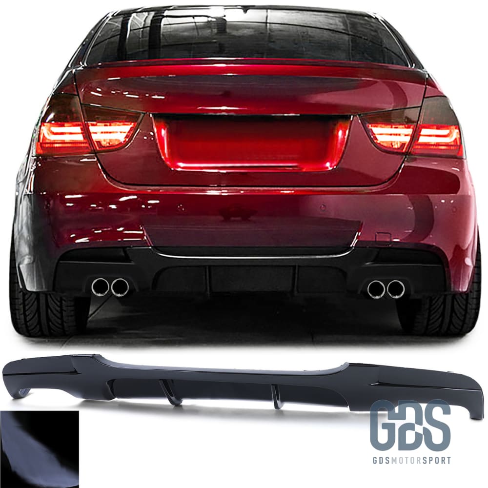 Diffuseur pare choc arrière BMW E90 / E91 Look M Performance 4 sorties Noir Brillant - Pare Choc kit carrosserie - GDS Motorsport