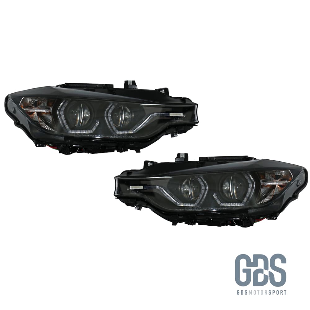 Phares avant Xenon pour BMW Série 3 F30 / F31 Angel eyes 3D LED - Éclairage de véhicule - GDS Motorsport