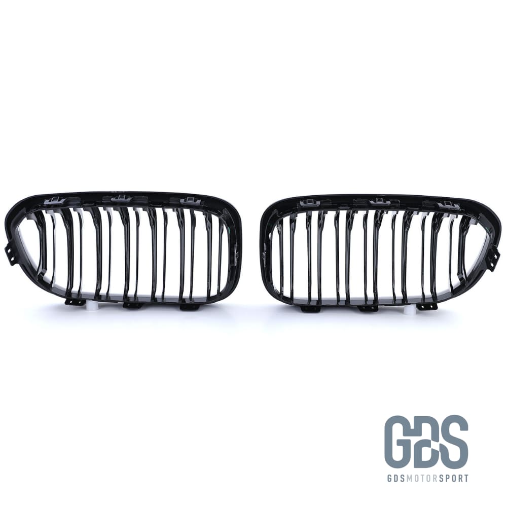 2 Grilles de calandre Noir Brillant double lame BMW série 1 F20 F21 phase - Calandres - GDS Motorsport