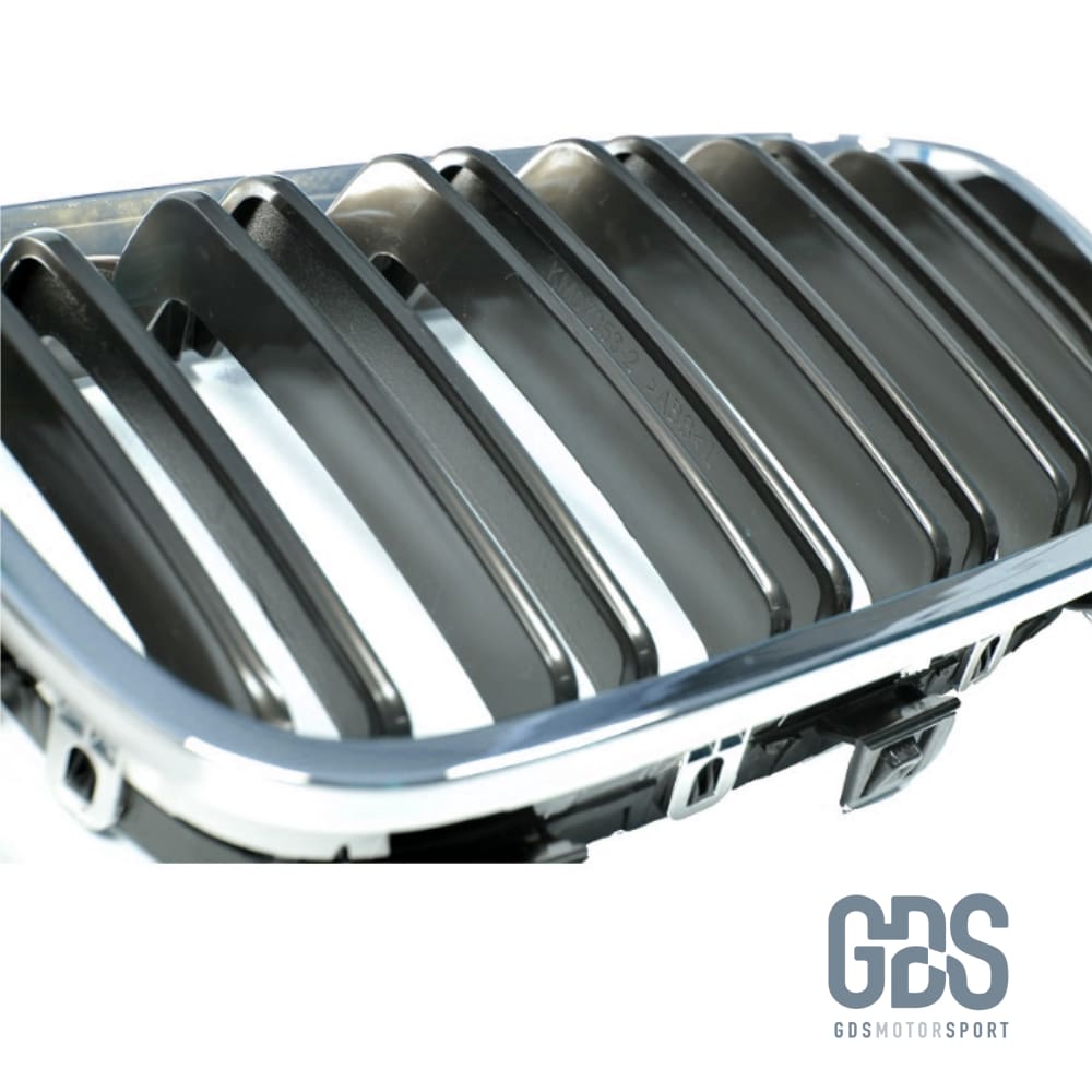 2 Grilles calandre double lame Chrome et Noir BMW série 1 F20 F21 Phase - Calandres - GDS Motorsport