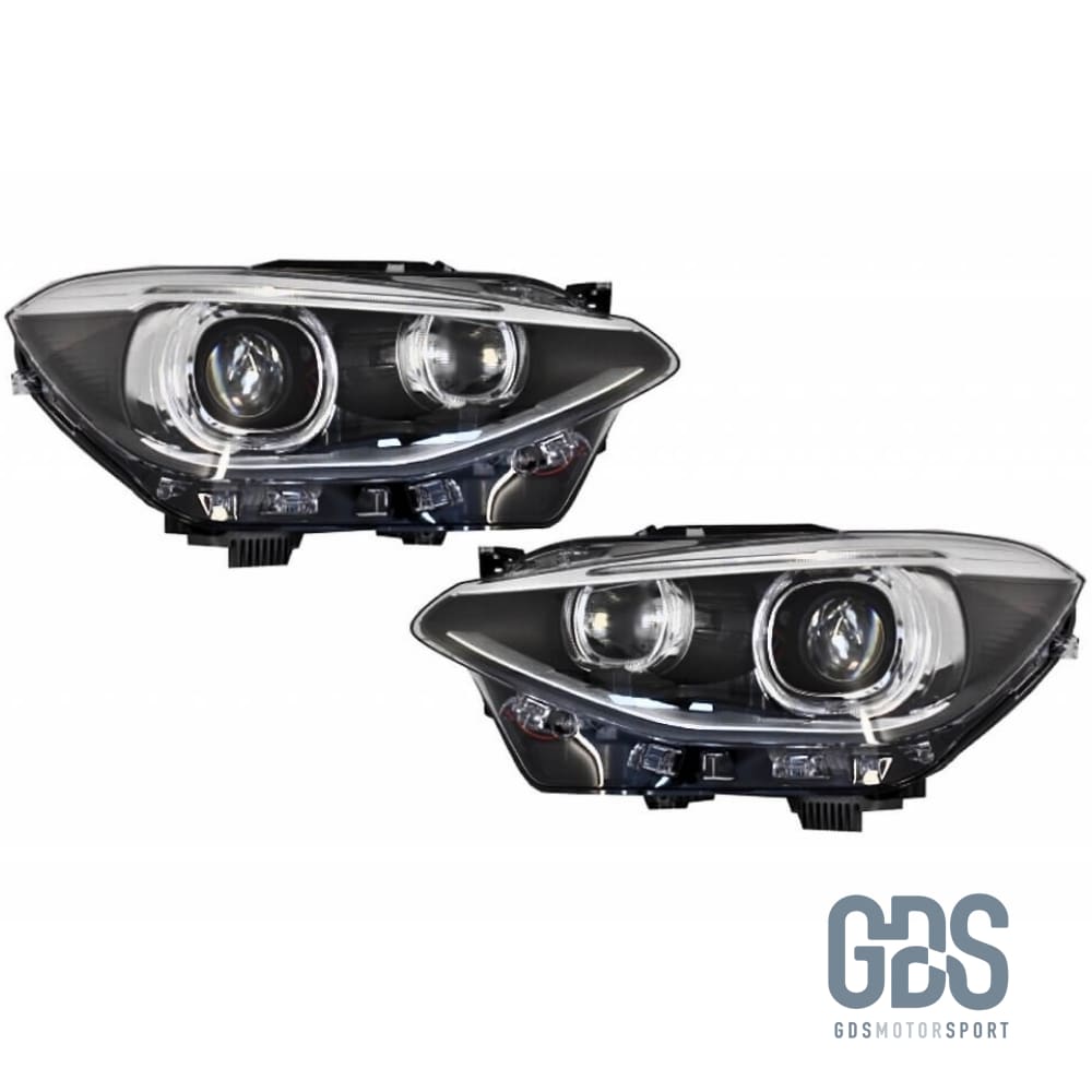 Phares avant H7/H7 Look Xenon pour BMW Série 1 F20/ F21 Angel Eyes LED Phase - Éclairage de véhicule - GDS Motorsport