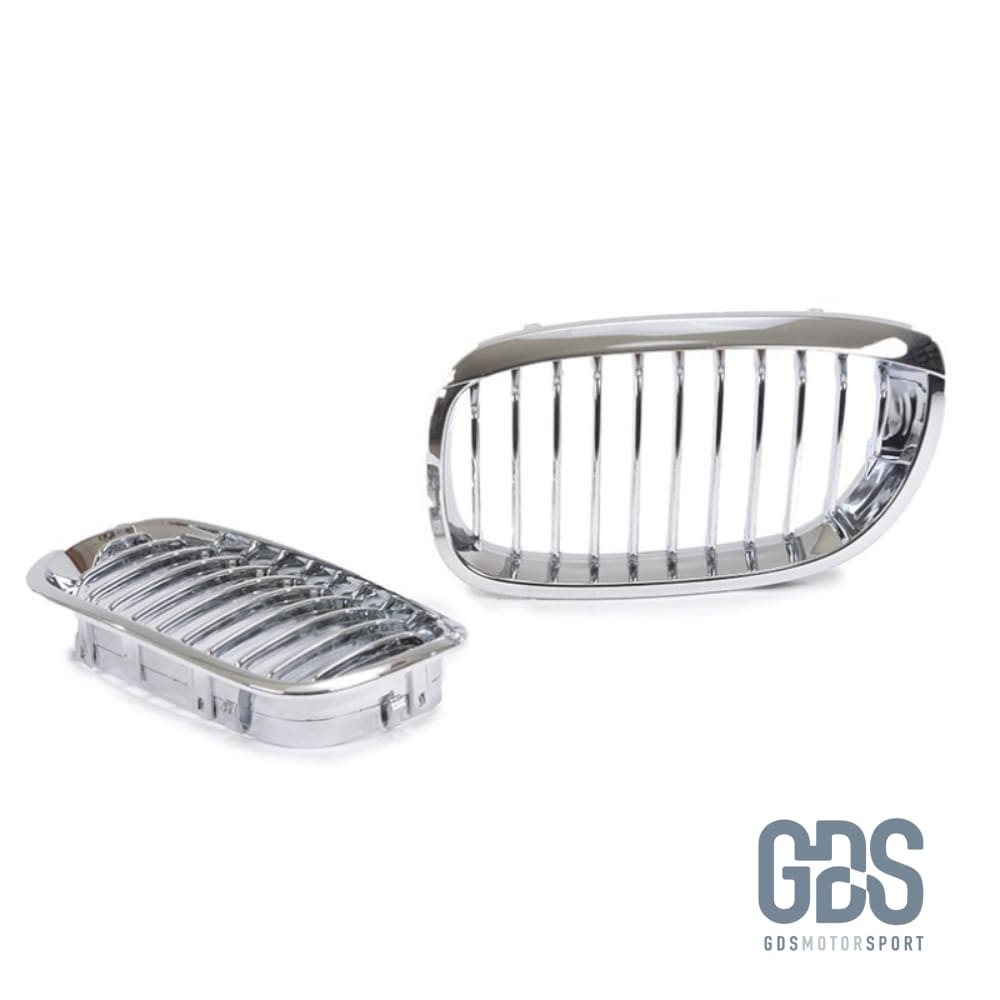 2 Grilles de calandre CHROME BMW serie 3 E46 PH2 2003 a 2006 COUPE / CABRIOLET - Calandres - GDS Motorsport