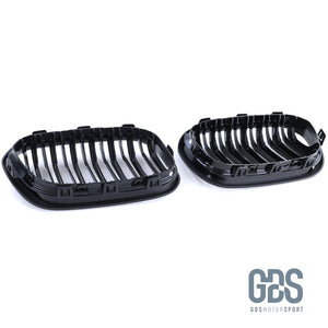 2 Grilles de calandre Noir Brillant double lame BMW série 1 F20 F21 phase - Calandres - GDS Motorsport