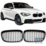 2 Grilles de calandre Noir Brillant Slim design BMW série 1 F20 F21 Ph - Calandres - GDS Motorsport