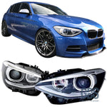 Phares avant H7/H7 Look Xenon pour BMW Série 1 F20/ F21 Angel Eyes LED Phase - Éclairage de véhicule - GDS Motorsport