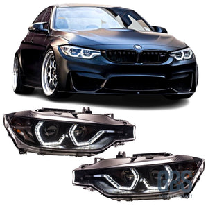 Phares avant Xenon pour BMW Série 3 F30 / F31 Angel eyes 3D LED - Éclairage de véhicule - GDS Motorsport